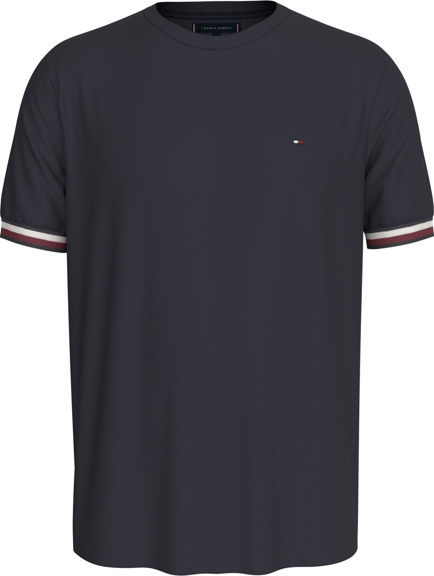 GLOBAL STRIPE CUFF PIQUE TEE