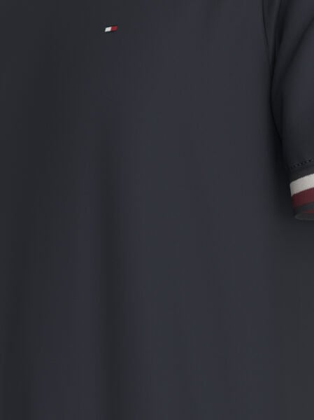 GLOBAL STRIPE CUFF PIQUE TEE