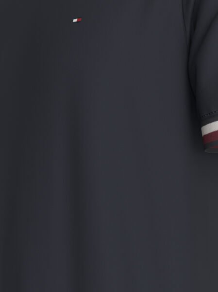 GLOBAL STRIPE CUFF PIQUE TEE