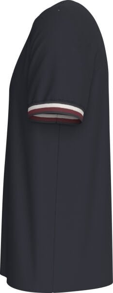 GLOBAL STRIPE CUFF PIQUE TEE