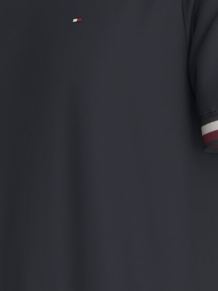 GLOBAL STRIPE CUFF PIQUE TEE