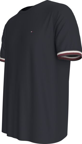 GLOBAL STRIPE CUFF PIQUE TEE