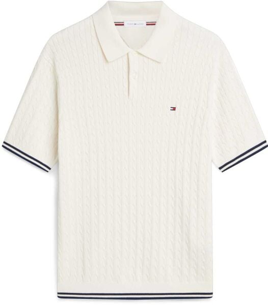 CABLE KNITTED S/S POLO