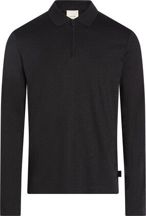 MERCERIZED SLUB LS ZIP POLO