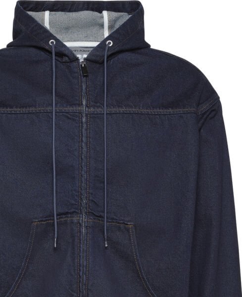 DENIM ZIP FRONT HOODIE CK RAW