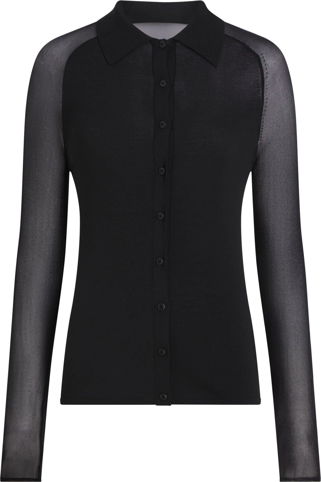 SHEER VISCOSE KNIT CARDIGAN