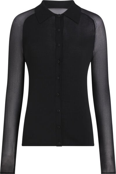 SHEER VISCOSE KNIT CARDIGAN