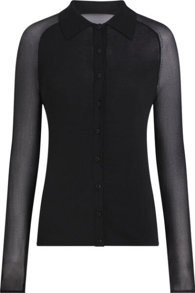 SHEER VISCOSE KNIT CARDIGAN