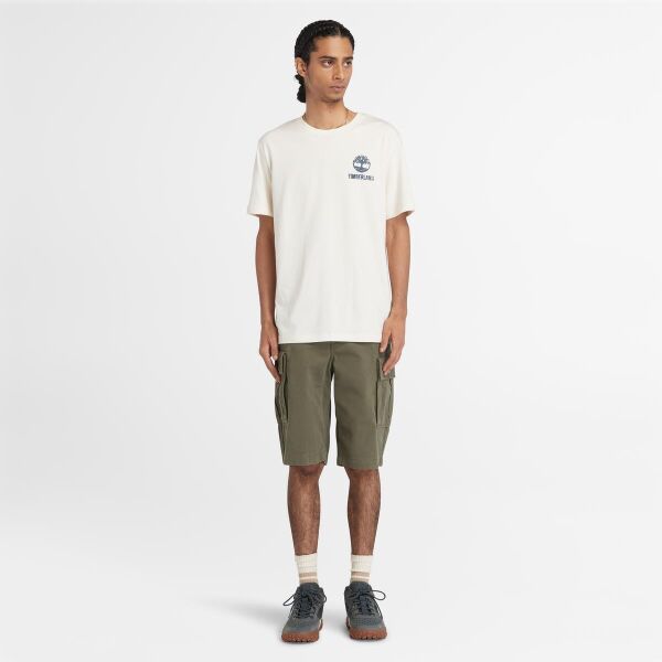 Short Sleeve Back Logo Graphic Tee Krem - XL