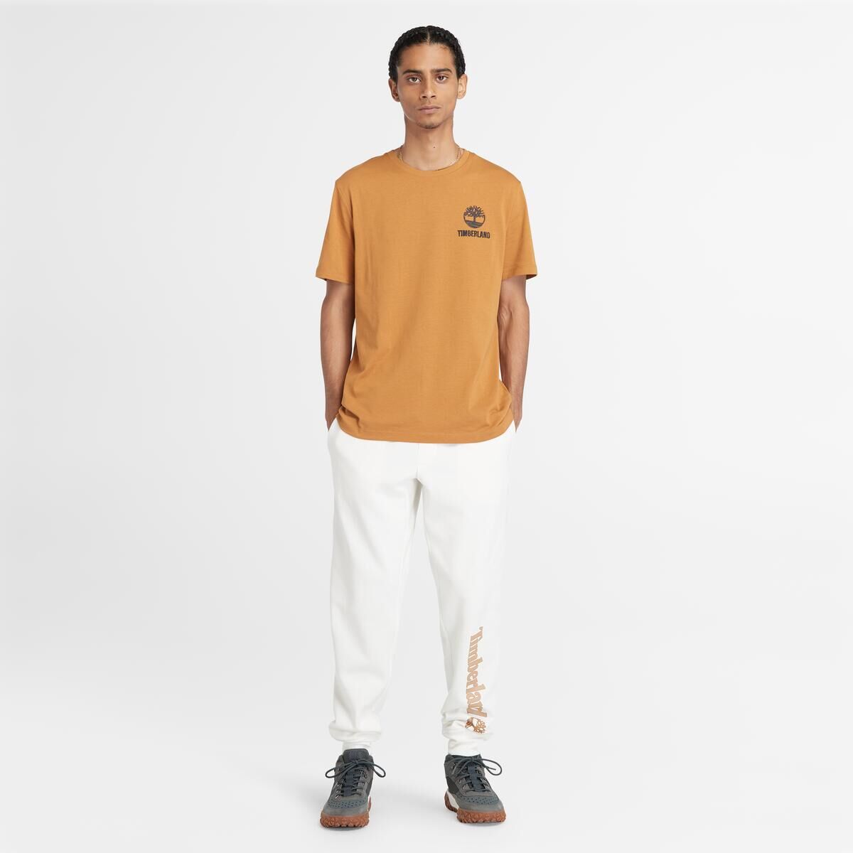 Short Sleeve Back Logo Graphic Tee Sarı - XXL