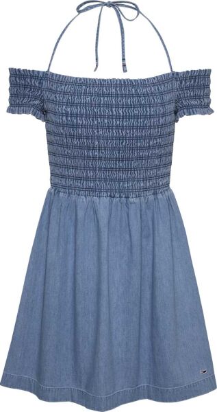 TJW CHAMBRAY FIT & FLARE DRESS