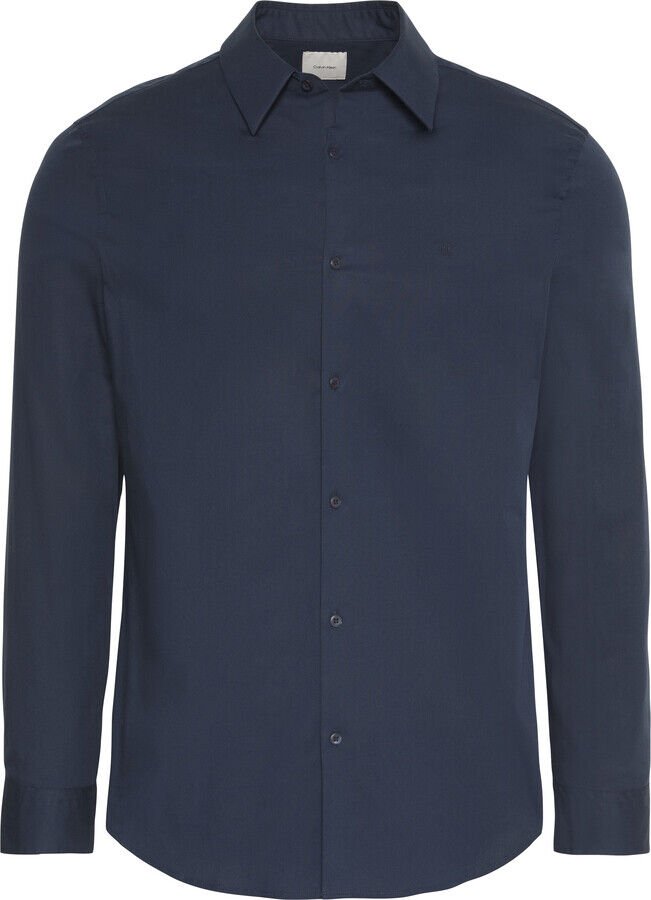 LS SOLID STRETCH SLIM SHIRT