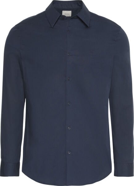 LS SOLID STRETCH SLIM SHIRT