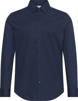 LS SOLID STRETCH SLIM SHIRT
