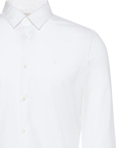 LS SOLID STRETCH SLIM SHIRT