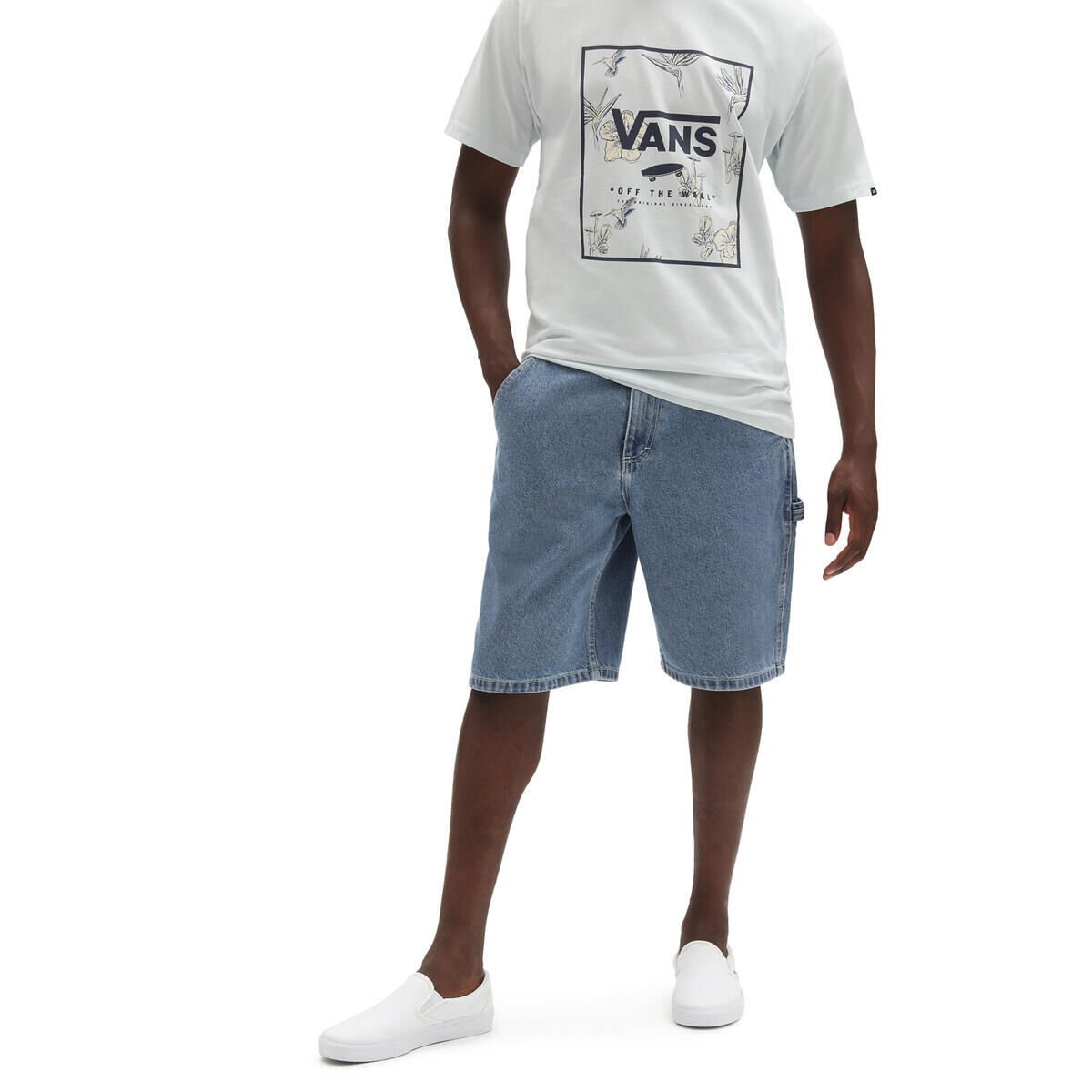 DRILL CHORE LOOSE DENIM SHORT