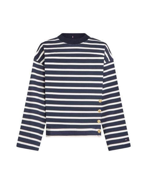 LWK GOLD BUTTON TERRY SWTSHRT