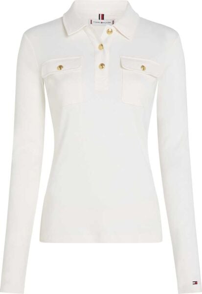 SLIM GOLD BTN POLO LS