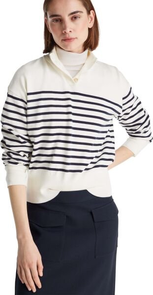 CO JERSEY GOLD BTN MOCK-NK SWT