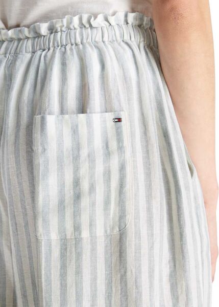 LINEN STRIPE PULL ON SHORT