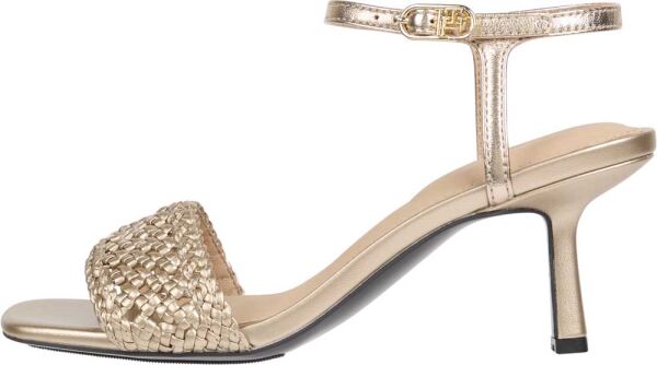 METALLIC LTHR KITTEN SANDAL