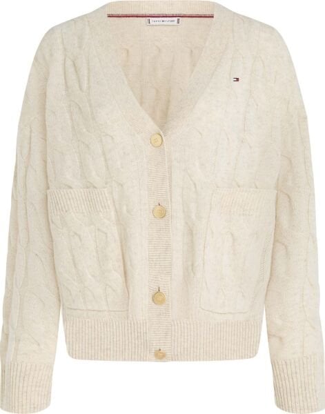 SOFT WOOL CABLE CARDIGAN
