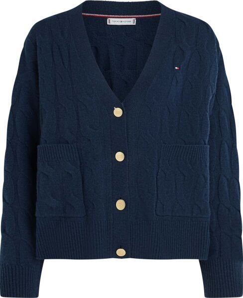 SOFT WOOL CABLE CARDIGAN