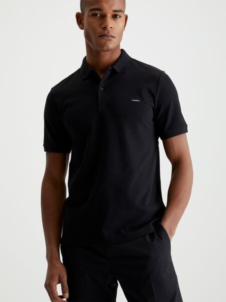 STRETCH PIQUE SLIM BUTTON POLO