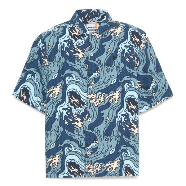 Seersucker Graphic Resort Shirt