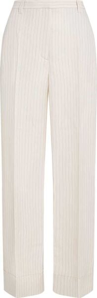 VISCOSE LINEN WIDE LEG PANTS