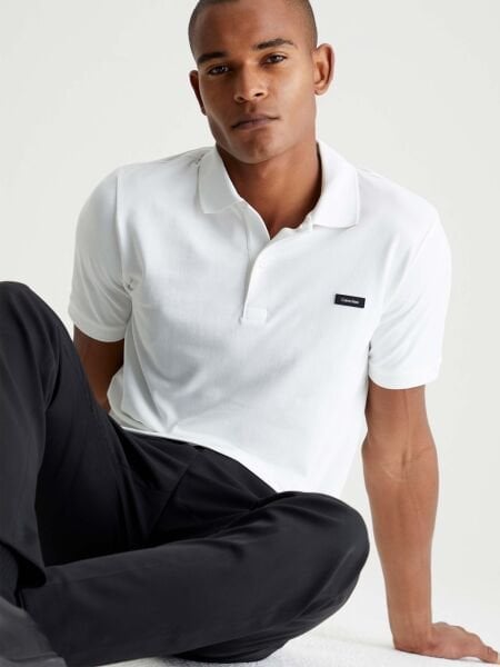 STRETCH PIQUE SLIM BUTTON POLO