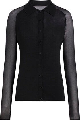 SHEER VISCOSE KNIT CARDIGAN