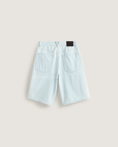 Check-5 Baggy Striped Denim Shorts