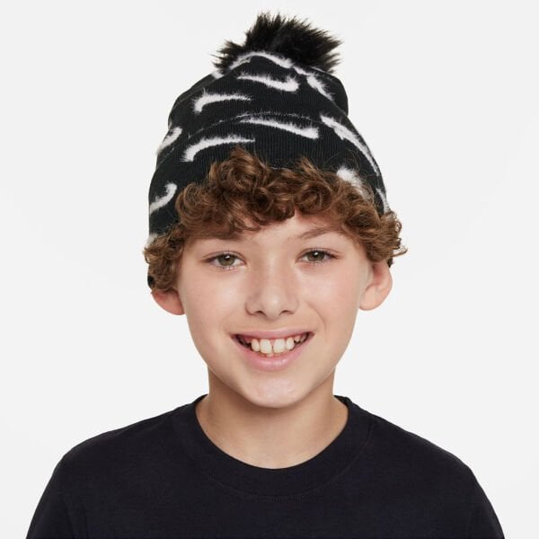 K NK PEAK BEANIE POM