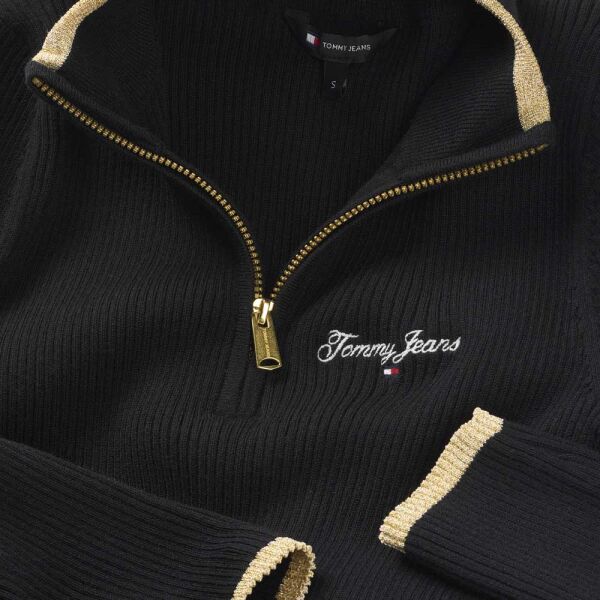 TJW METALLIC TIP ZIP SWTR DRES