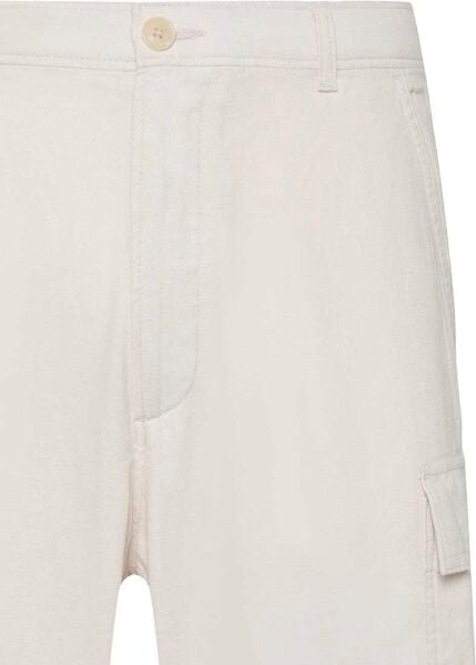 9 IN LINEN CARGO SHORT