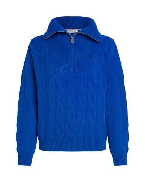 SOFT WOOL CABLE 1/2 ZIP LS SWT