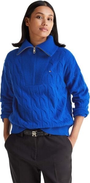 SOFT WOOL CABLE 1/2 ZIP LS SWT