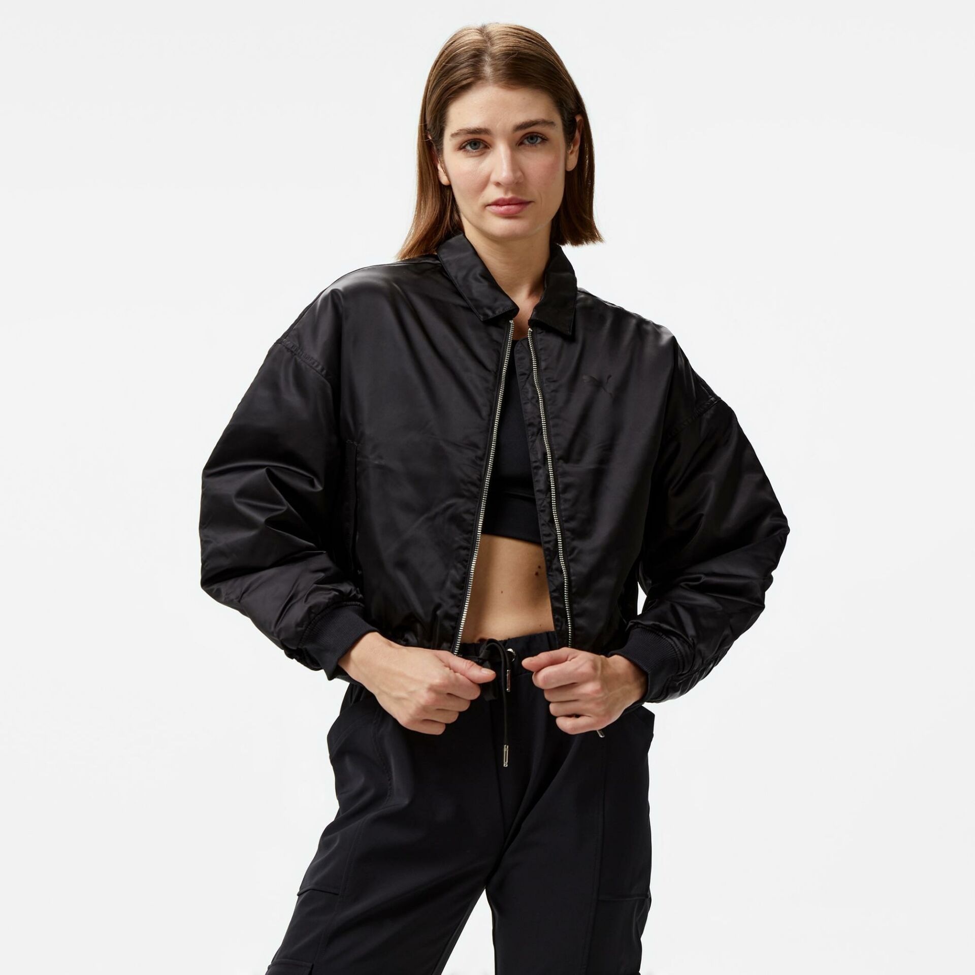 Satin Bomber Jacket