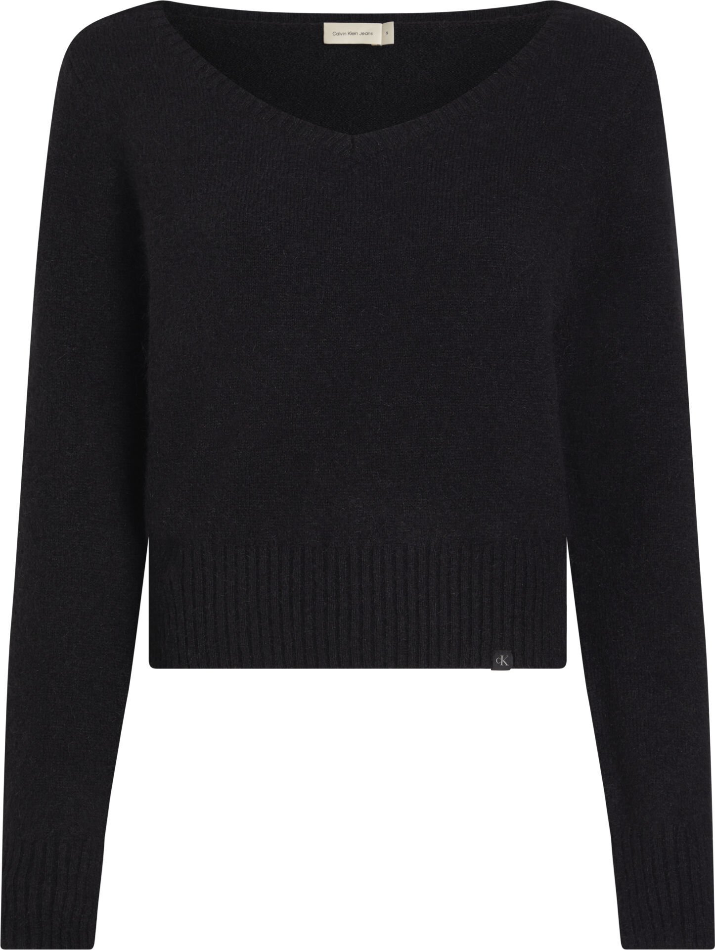 FLUFFY YARN V-NECK SWEATER