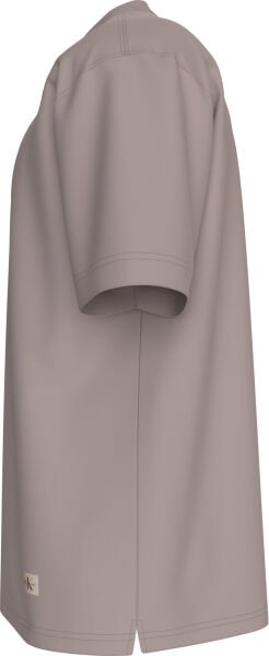 WOVEN LABEL RELAXED TEE Krem - S