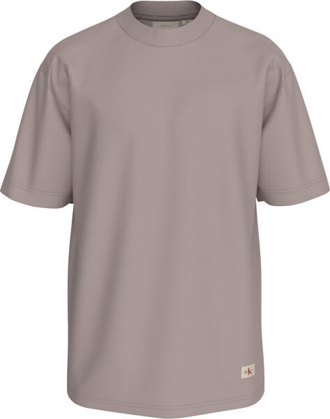 WOVEN LABEL RELAXED TEE Krem - XXL