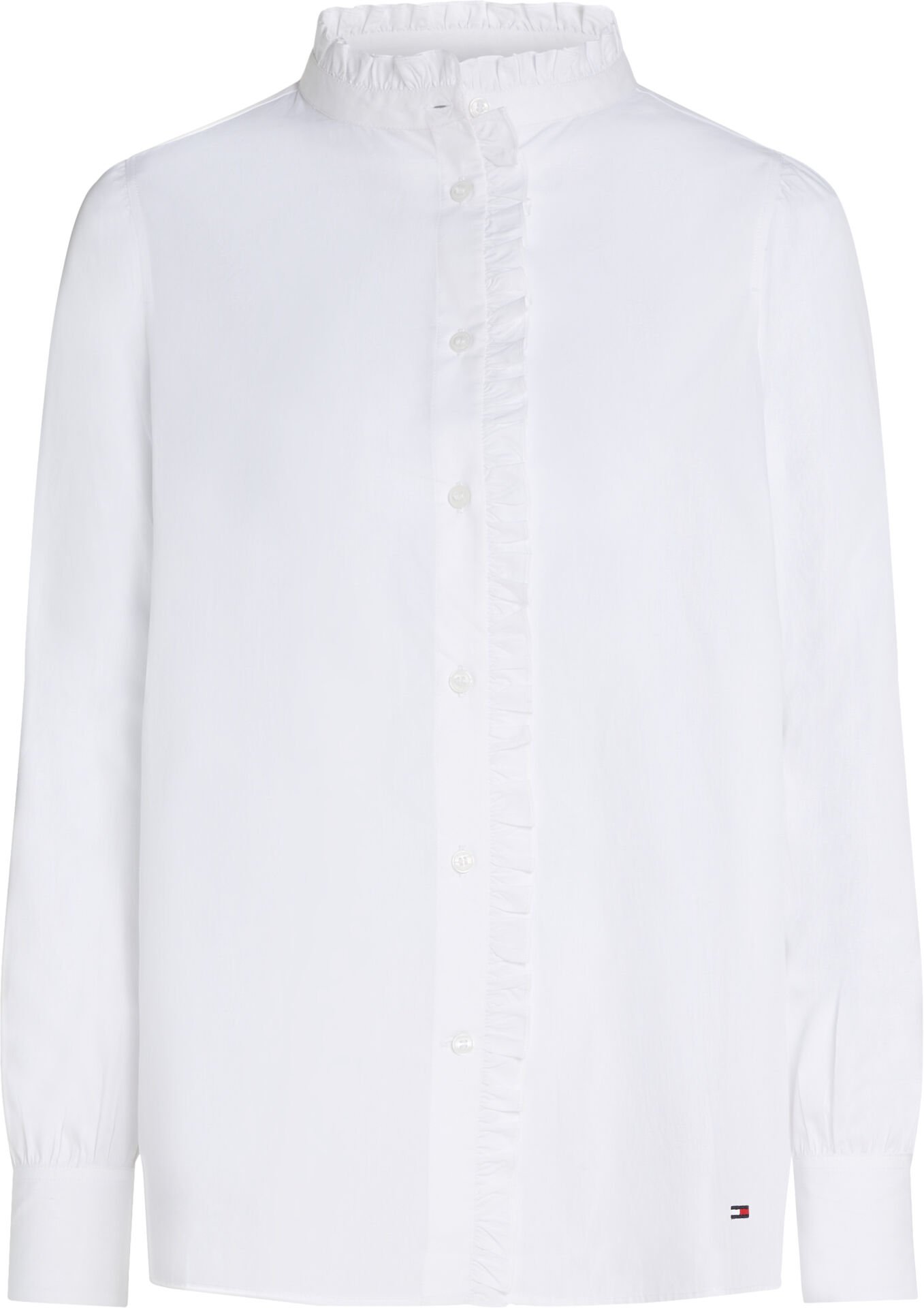 COTTON FRILL RELAXED SHIRT