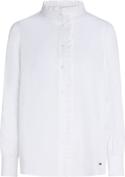 COTTON FRILL RELAXED SHIRT