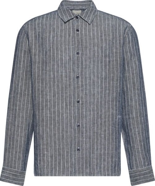 LS YD PINSTRIPE LINEN EASY SHI