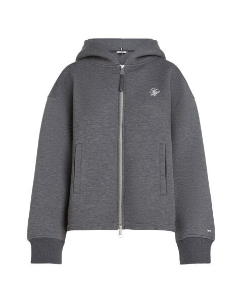 TH SCRIPT INTERLOCK ZIP HOODIE
