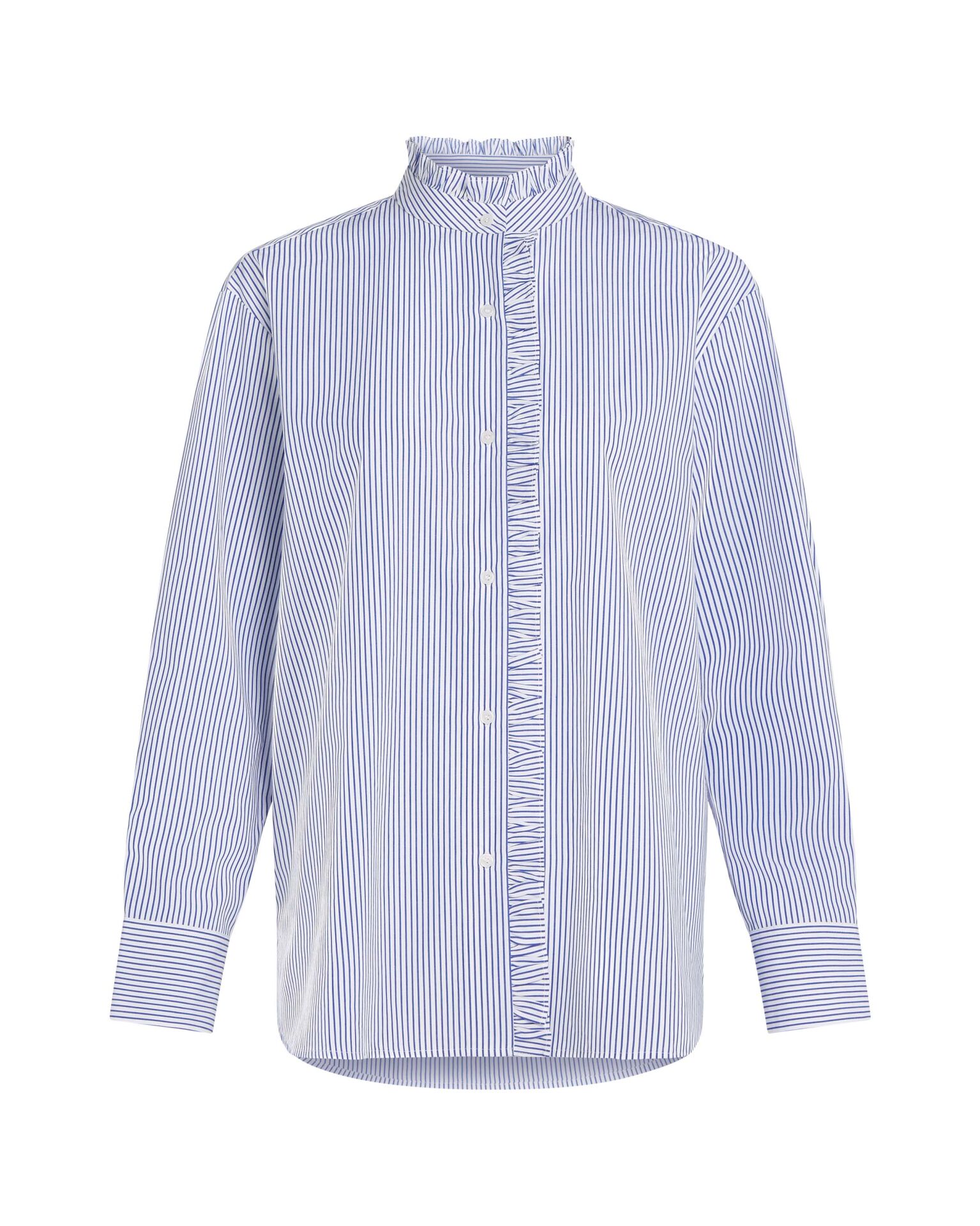POPLIN RUFFLE SHIRT