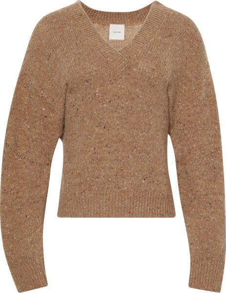 Chunky Neps V Neck Sweater