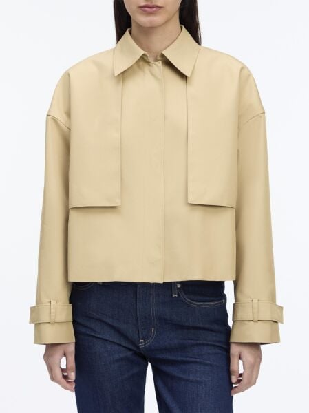 COTTON TWILL TRENCH JACKET