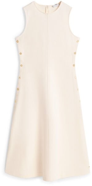 GOLD BUTTON LONG MIDI DRESS NS